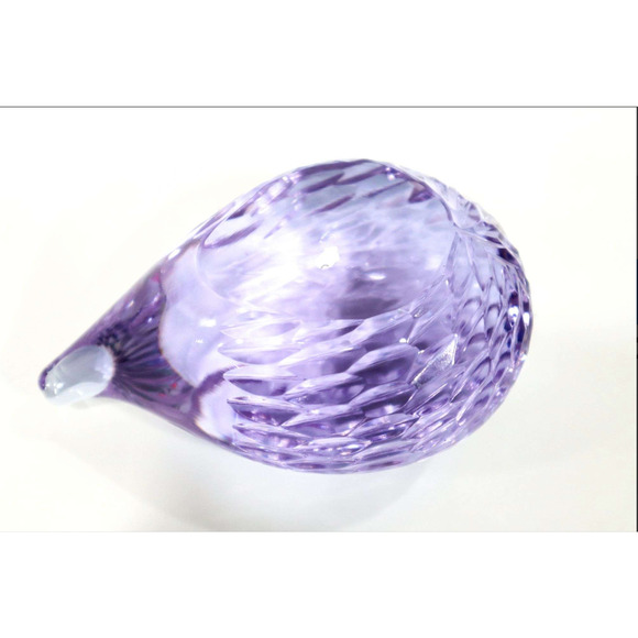 Miloslav Janků Purple Alexandrite Glass Hedgehog Paperweight Figurine MCM EUC - Picture 6 of 7